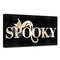 Crafted Creations Black and Gold 'Spooky' Glam Canvas Halloween Wall Art Decor 8" x 16"